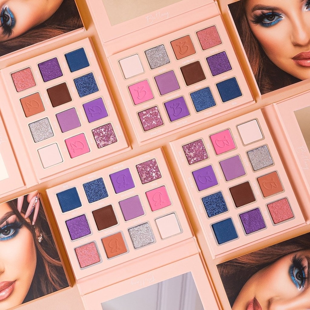 Brittany Eyeshadow Palette - Purple, Pink, Brown Shades